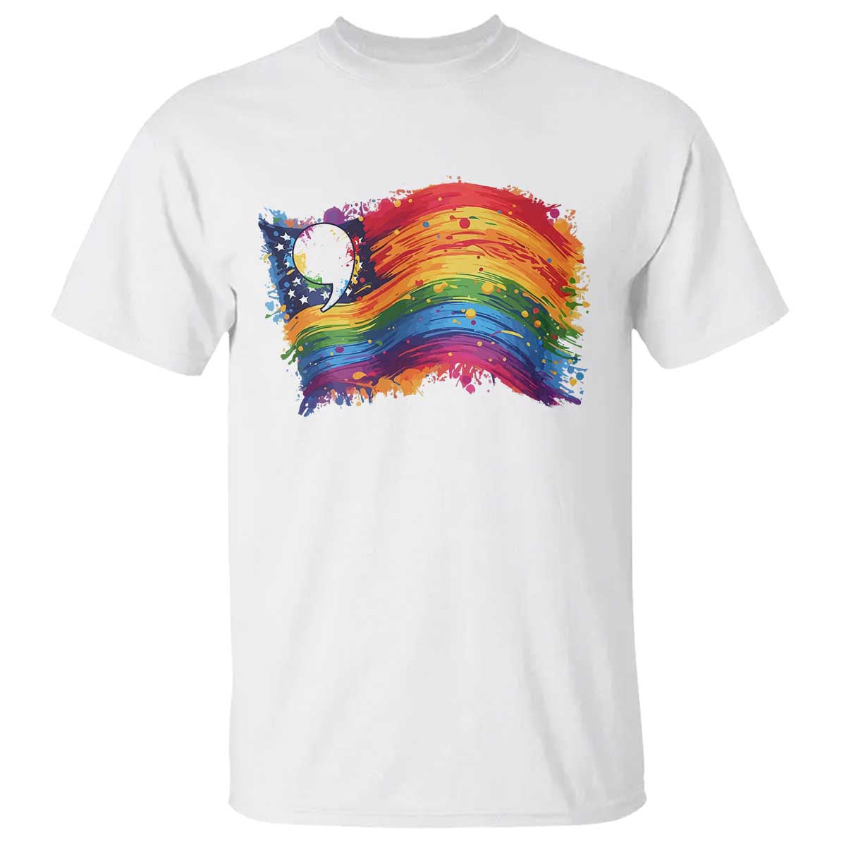 Rainbow  Flag Comma La Harris 2024 T Shirt - Wonder Print Shop
