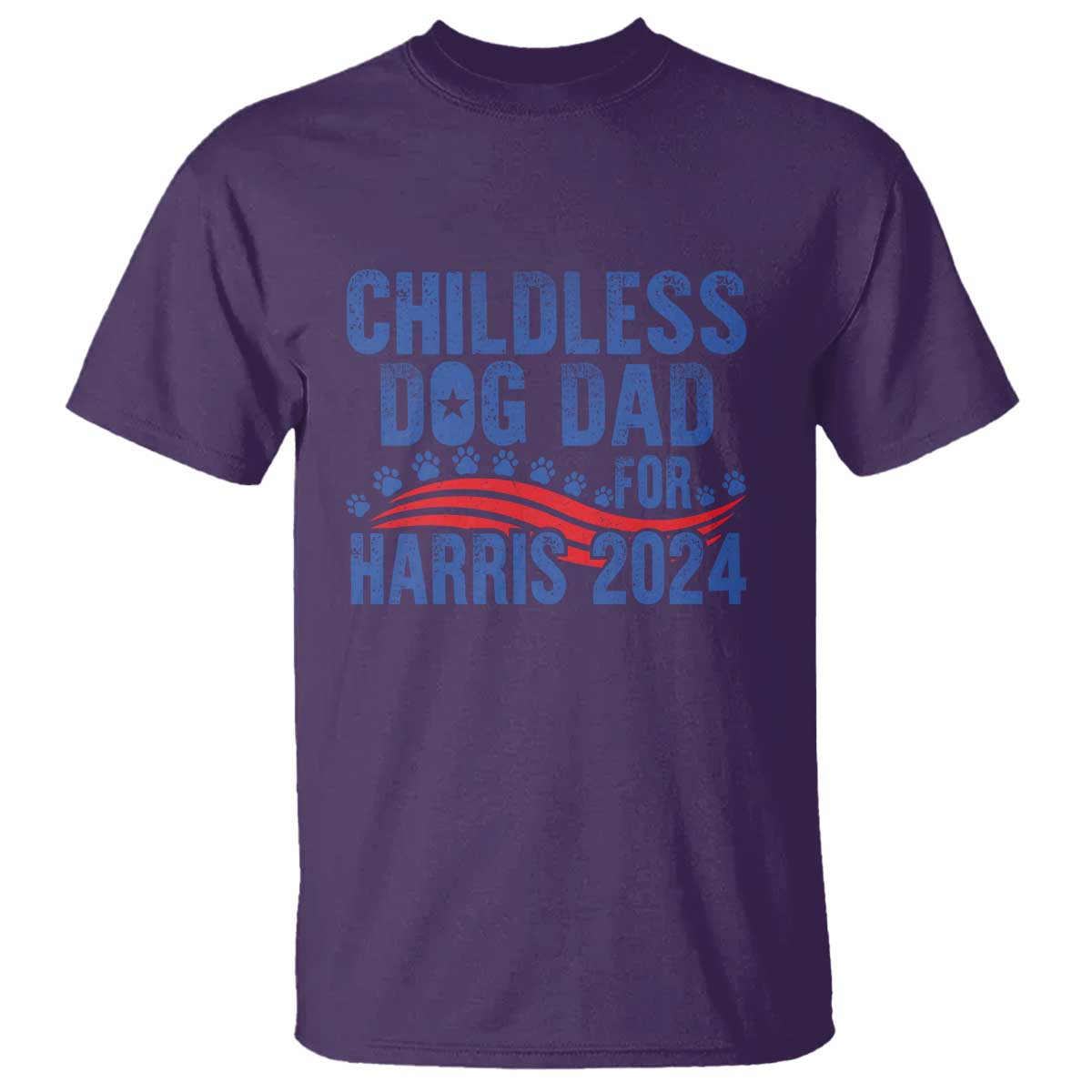 Childless Dog Dad For Harris 2024 T Shirt - Wonder Print Shop