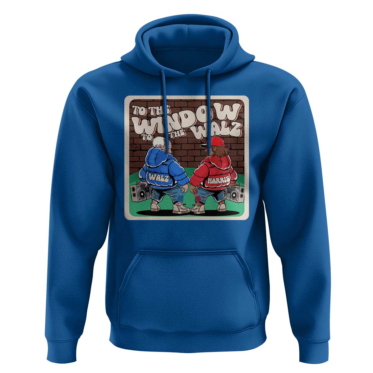Funny Harris Walz Hoodie To The Window To The Walz Hip Hop Old School - Wonder Print Shop