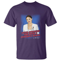 AOC T Shirt Never Apologize For Being A Powerful Woman - Wonder Print Shop