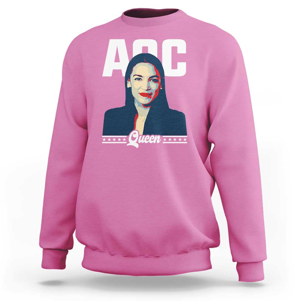 Alexandria Ocasio Cortez Feminist AOC Queen Sweatshirt - Wonder Print Shop