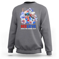 Believe Khive For Harris 2024 Sweatshirt Bee American Flag - Wonder Print Shop