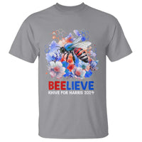 Believe Khive For Harris 2024 T Shirt Bee American Flag - Wonder Print Shop