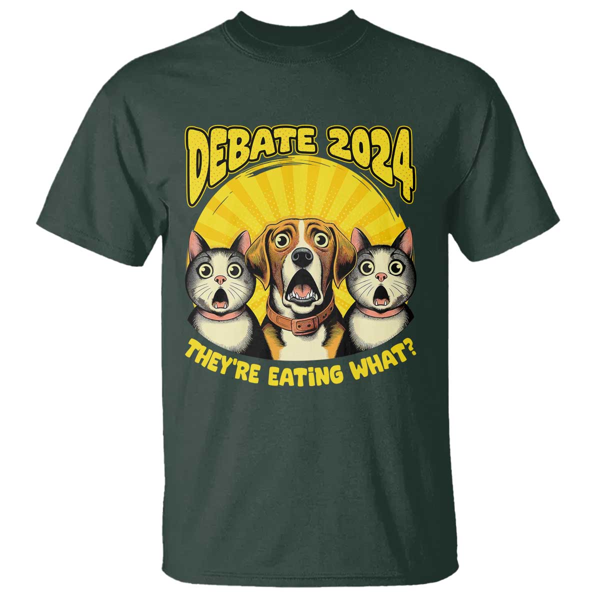 President Debate 2024 T Shirt Funny Dogs and Cats They're Eating What - Wonder Print Shop