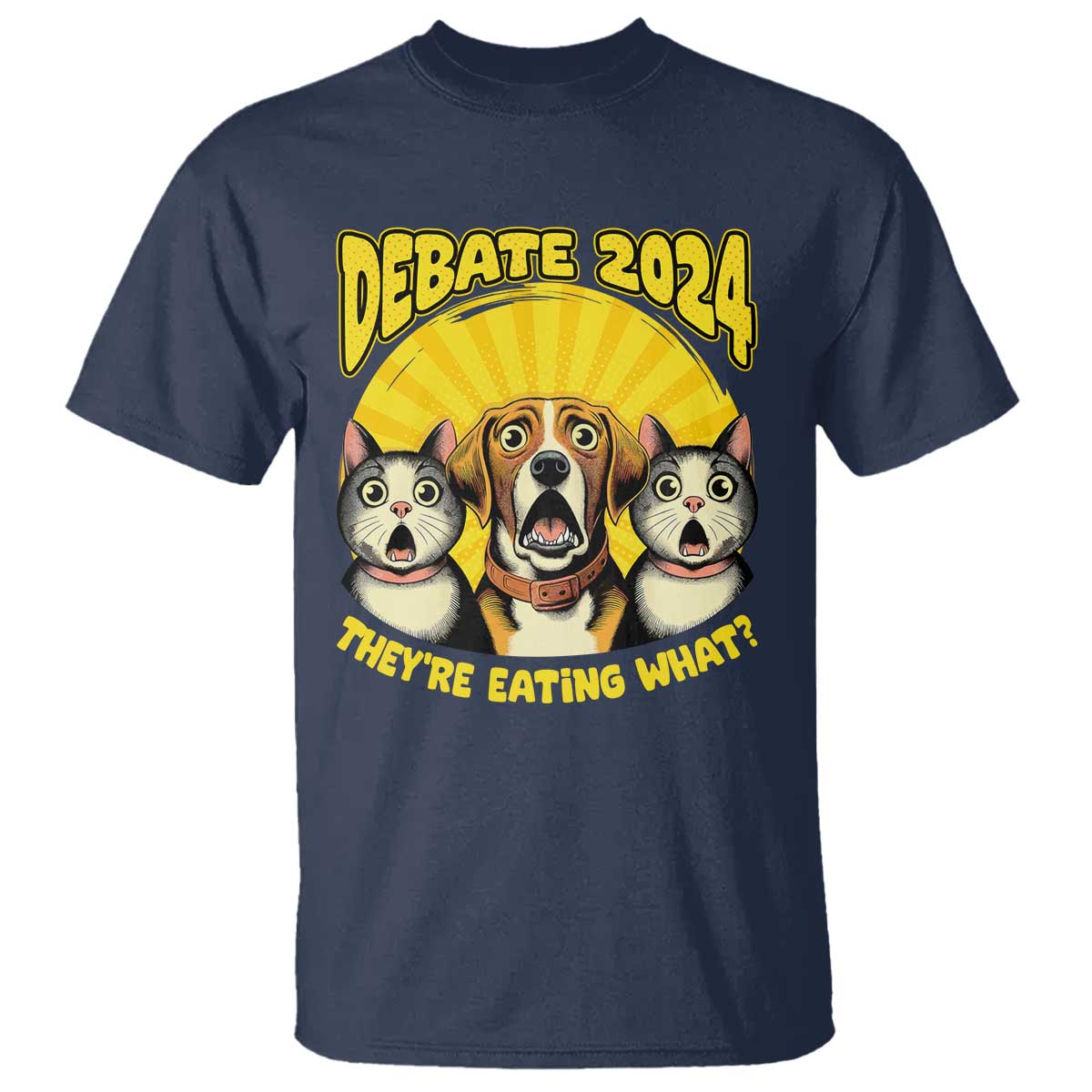 President Debate 2024 T Shirt Funny Dogs and Cats They're Eating What - Wonder Print Shop