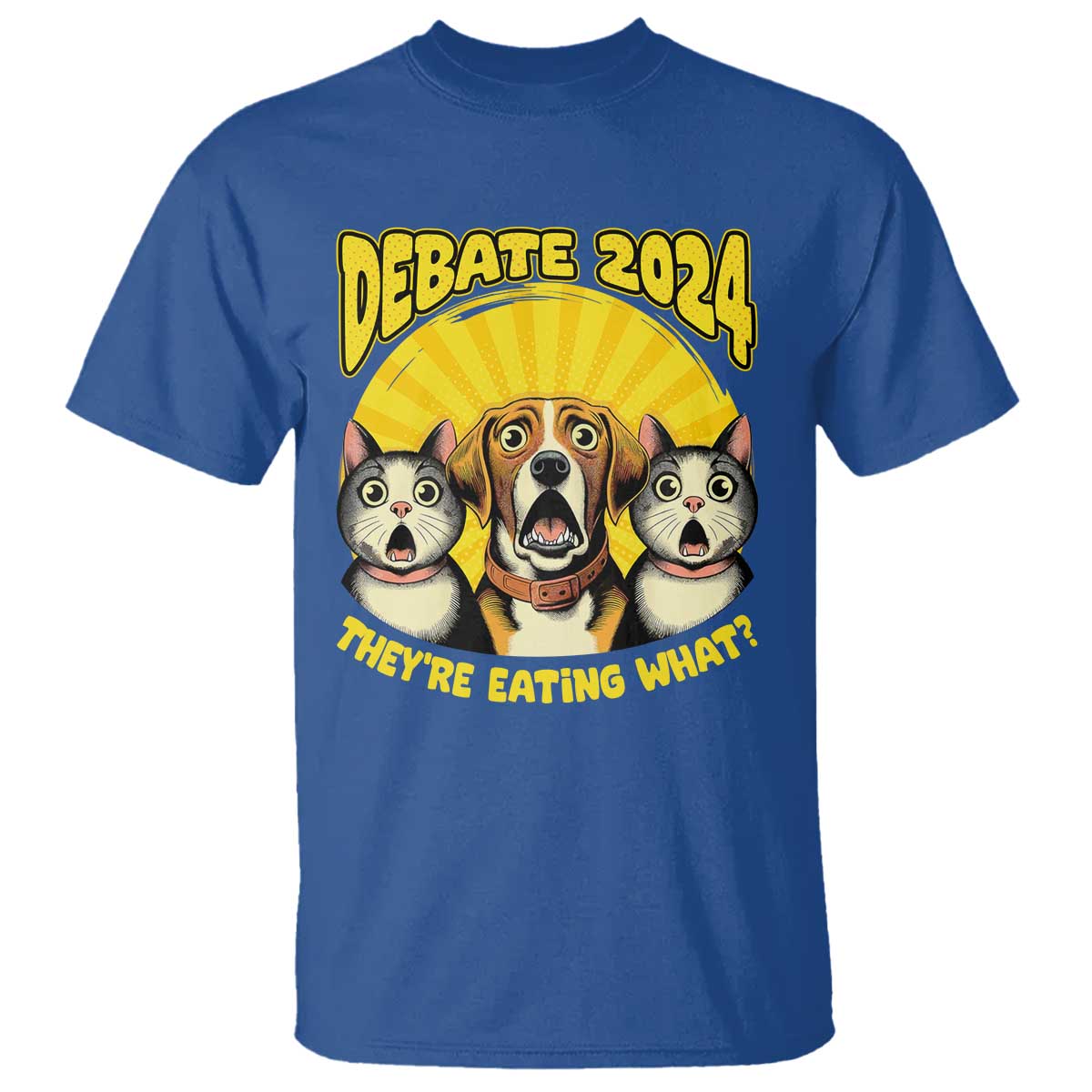 President Debate 2024 T Shirt Funny Dogs and Cats They're Eating What - Wonder Print Shop