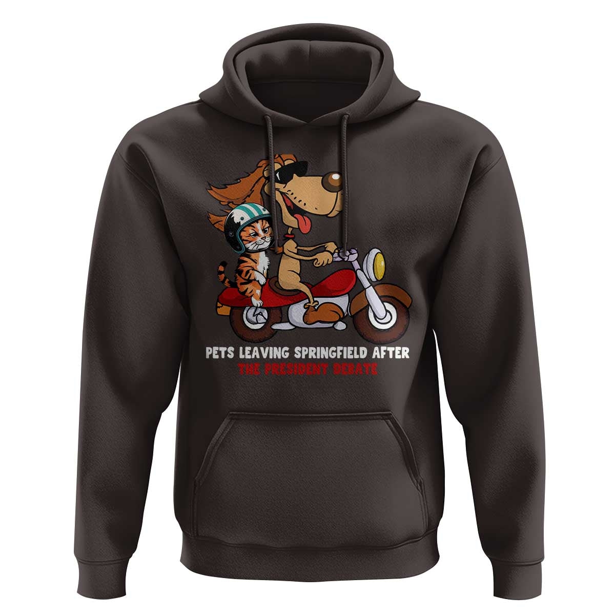 President Debate 2024 Hoodie Funny Pets Leaving Town - Wonder Print Shop