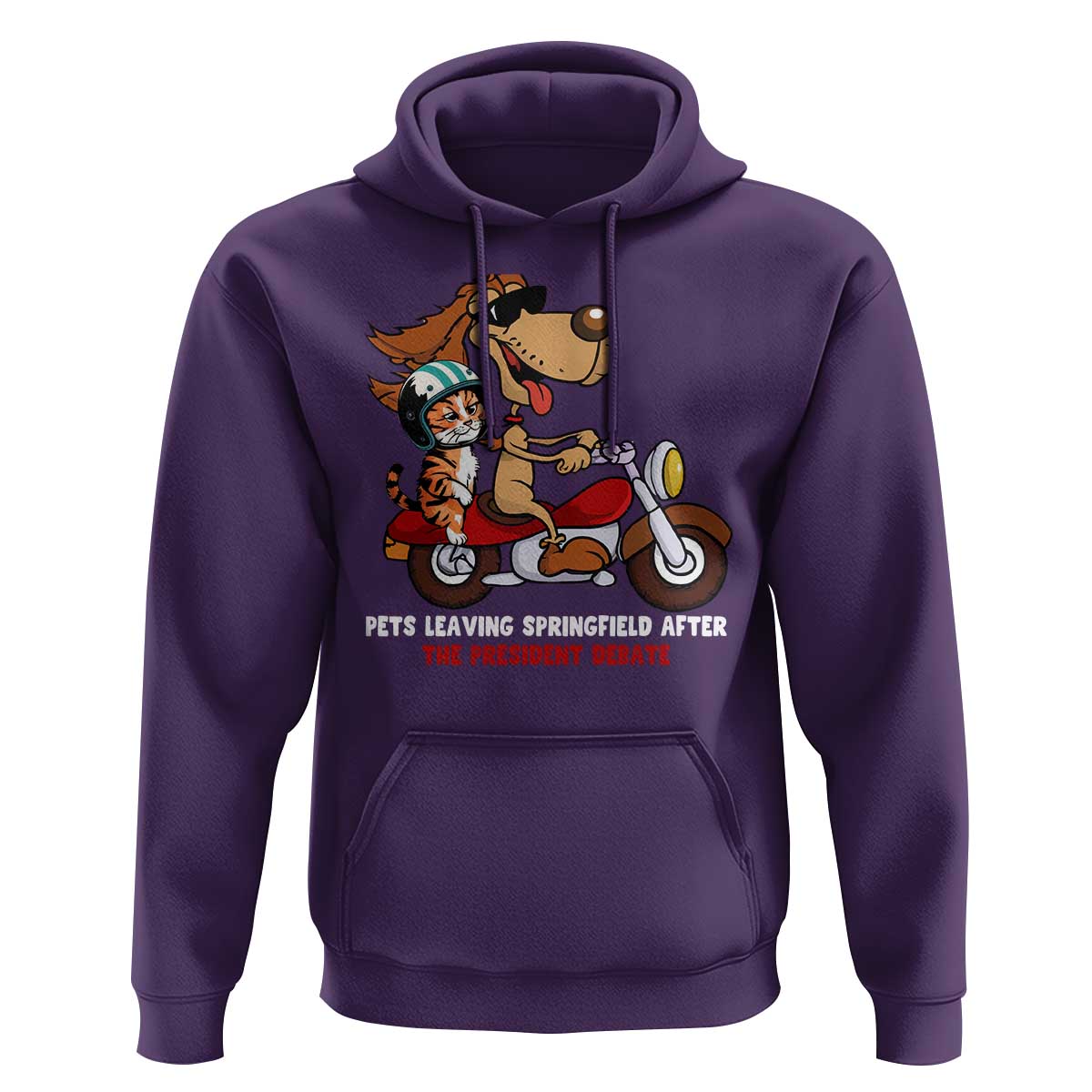 President Debate 2024 Hoodie Funny Pets Leaving Town - Wonder Print Shop