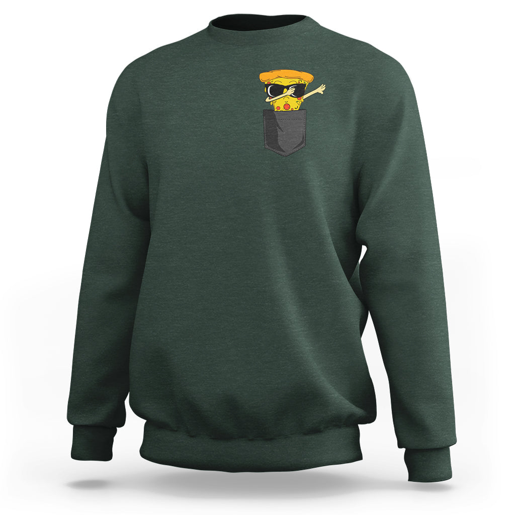 Pizza In A Pocket Funny Dabbing Sweatshirt - Wonder Print Shop