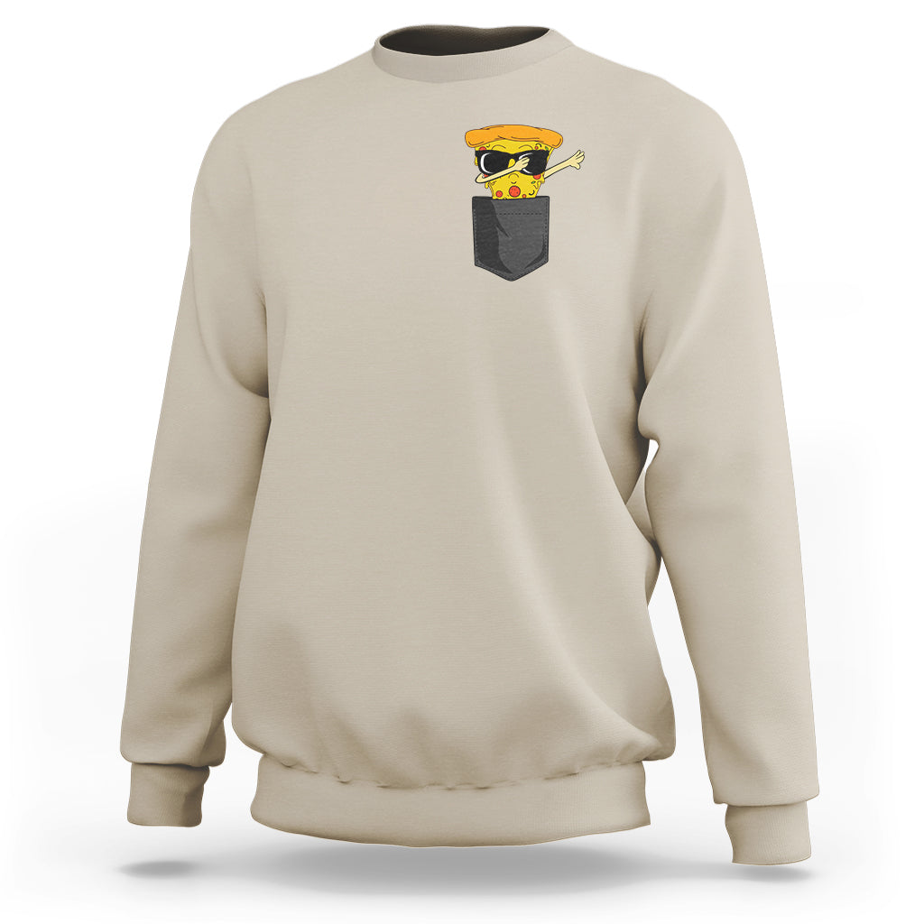 Pizza In A Pocket Funny Dabbing Sweatshirt - Wonder Print Shop