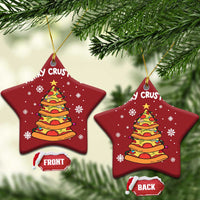 Funny Xmas Pizza Lover Christmas Ornament Merry Crustmas Pizza Christmas Tree - Wonder Print Shop