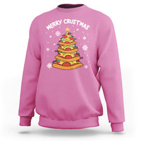 Merry Crustmas Pizza Christmas Tree Xmas Sweatshirt - Wonder Print Shop