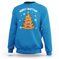 Merry Crustmas Pizza Christmas Tree Xmas Sweatshirt - Wonder Print Shop