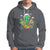 Alien Eating Pizza Outer Space With Planet UFO Hoodie - Wonder Print Shop