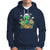 Alien Eating Pizza Outer Space With Planet UFO Hoodie - Wonder Print Shop