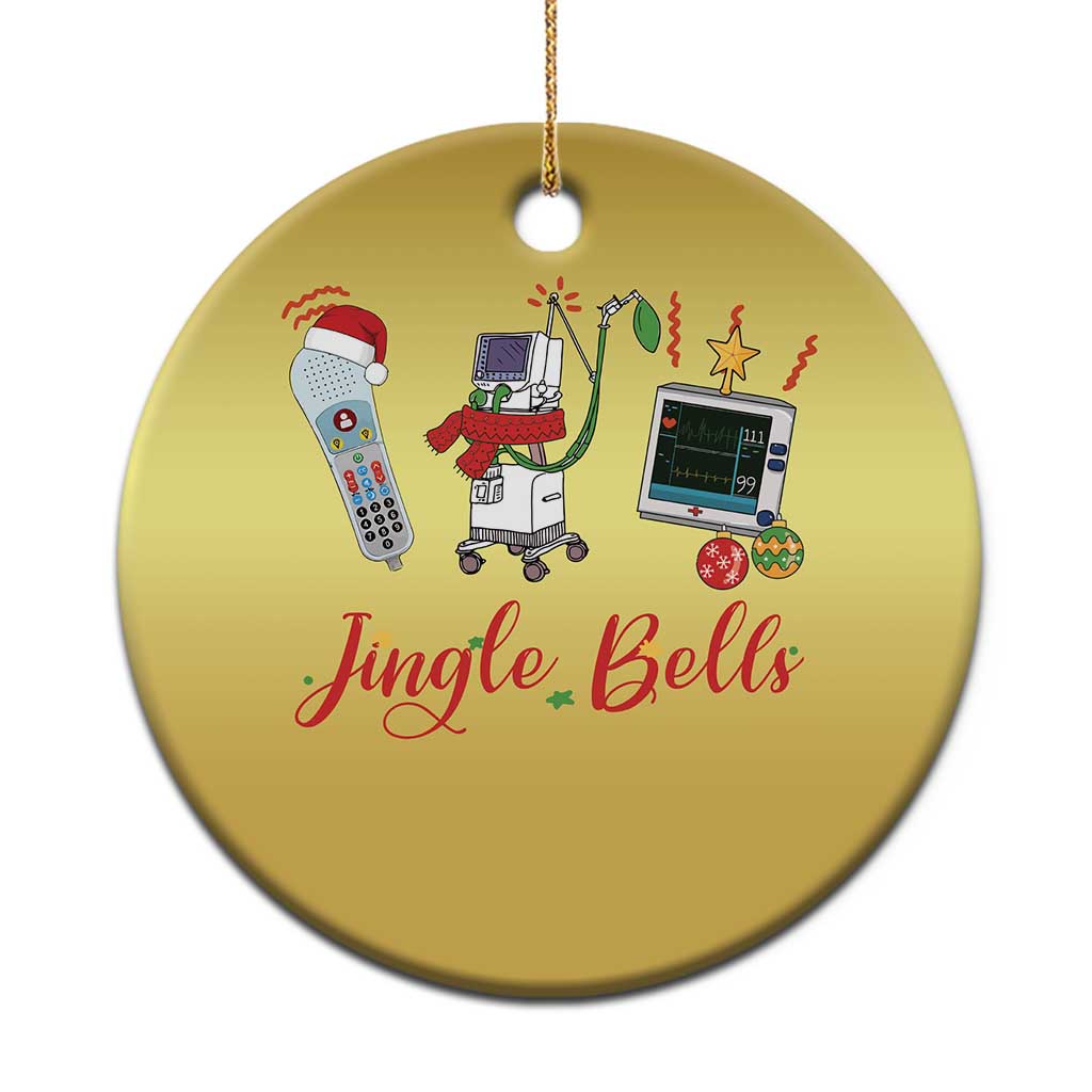 Xmas Nurse Christmas Ornament Jingle Bells Telemetry Respiratory Therapist - Wonder Print Shop