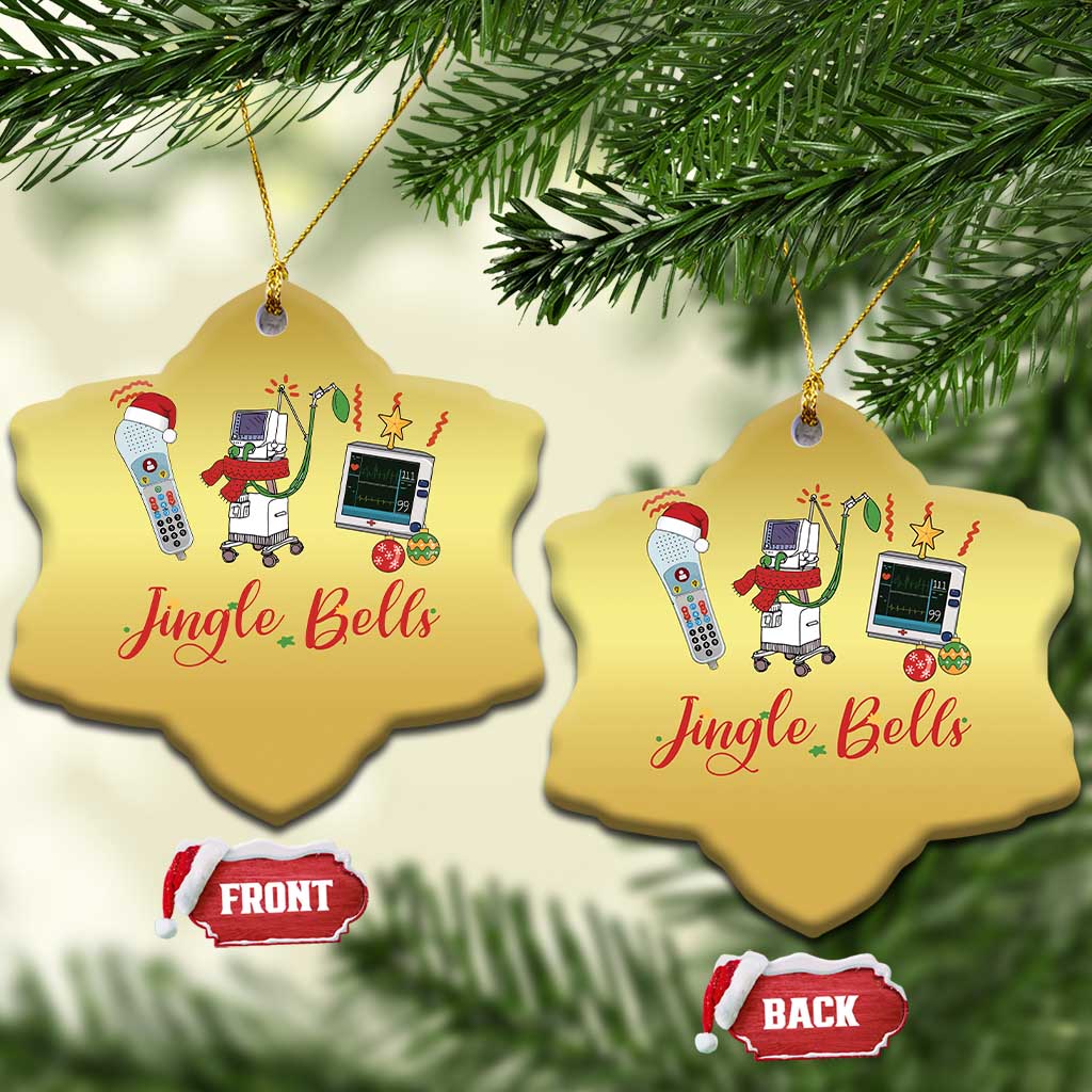 Xmas Nurse Christmas Ornament Jingle Bells Telemetry Respiratory Therapist - Wonder Print Shop