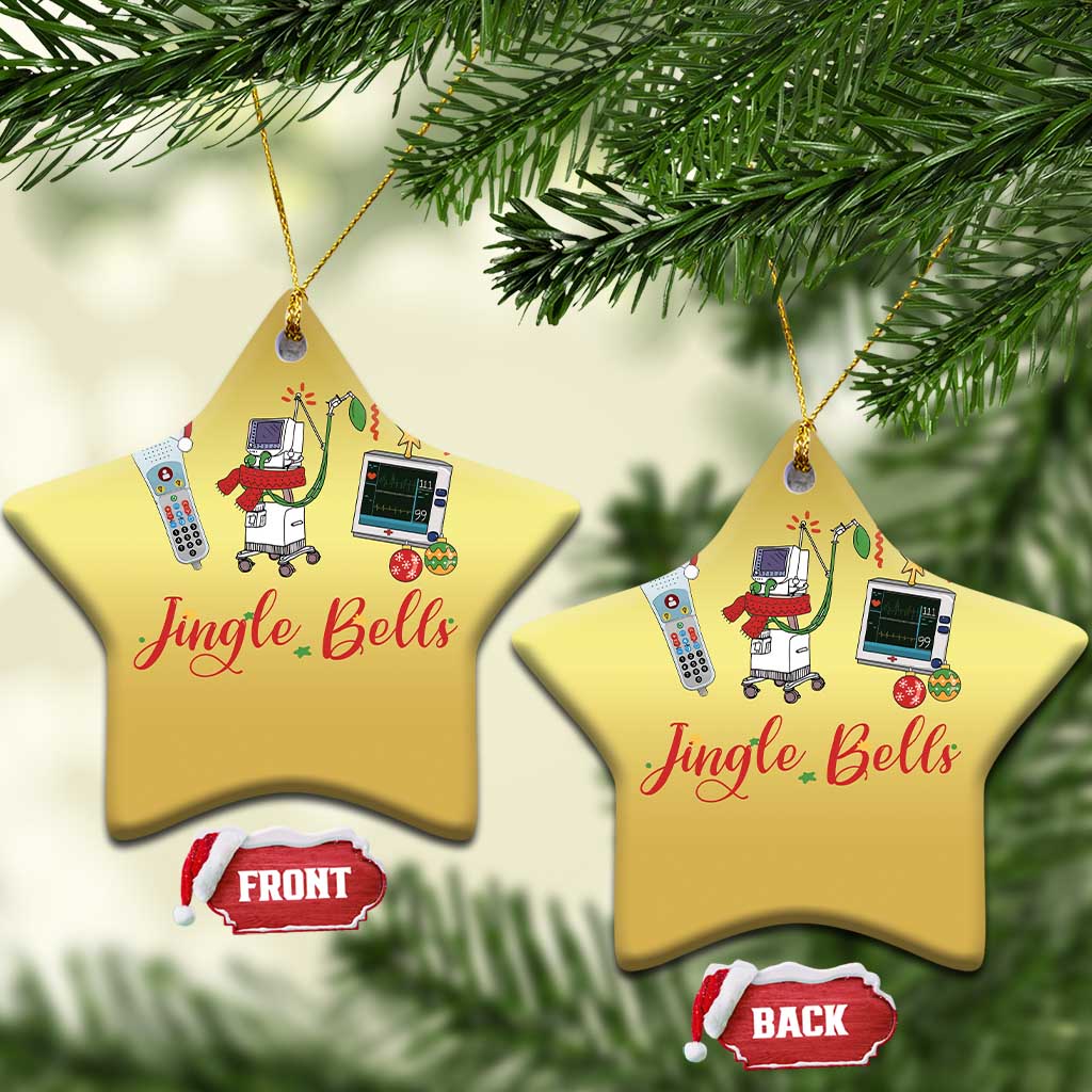 Xmas Nurse Christmas Ornament Jingle Bells Telemetry Respiratory Therapist - Wonder Print Shop