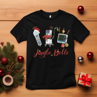 Christmas Nurse Jingle Bells Telemetry Respiratory Therapist T Shirt - Wonder Print Shop