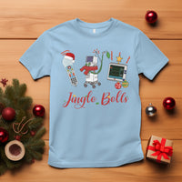 Christmas Nurse Jingle Bells Telemetry Respiratory Therapist T Shirt - Wonder Print Shop