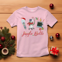 Christmas Nurse Jingle Bells Telemetry Respiratory Therapist T Shirt - Wonder Print Shop