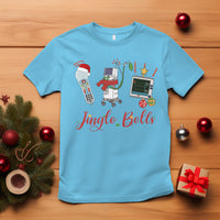 Christmas Nurse Jingle Bells Telemetry Respiratory Therapist T Shirt - Wonder Print Shop