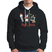 Christmas Nurse Jingle Bells Telemetry Respiratory Therapist Hoodie - Wonder Print Shop