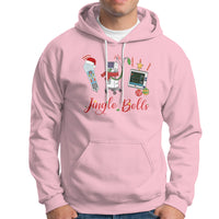 Christmas Nurse Jingle Bells Telemetry Respiratory Therapist Hoodie - Wonder Print Shop