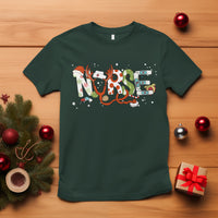 Christmas Nurse Xmas Stethoscope Reindeer Hat T Shirt - Wonder Print Shop