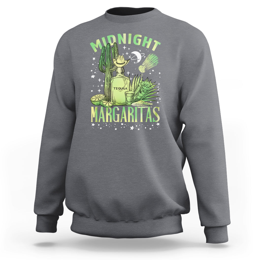 Midnight Margaritas Alcohol Drinker Cocktail Lover Sweatshirt - Wonder Print Shop
