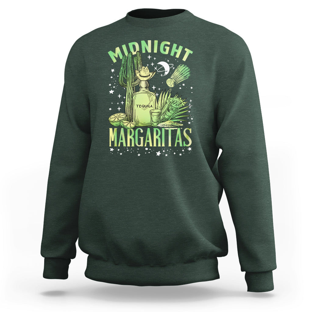 Midnight Margaritas Alcohol Drinker Cocktail Lover Sweatshirt - Wonder Print Shop