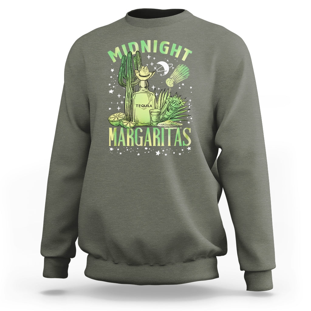 Midnight Margaritas Alcohol Drinker Cocktail Lover Sweatshirt - Wonder Print Shop