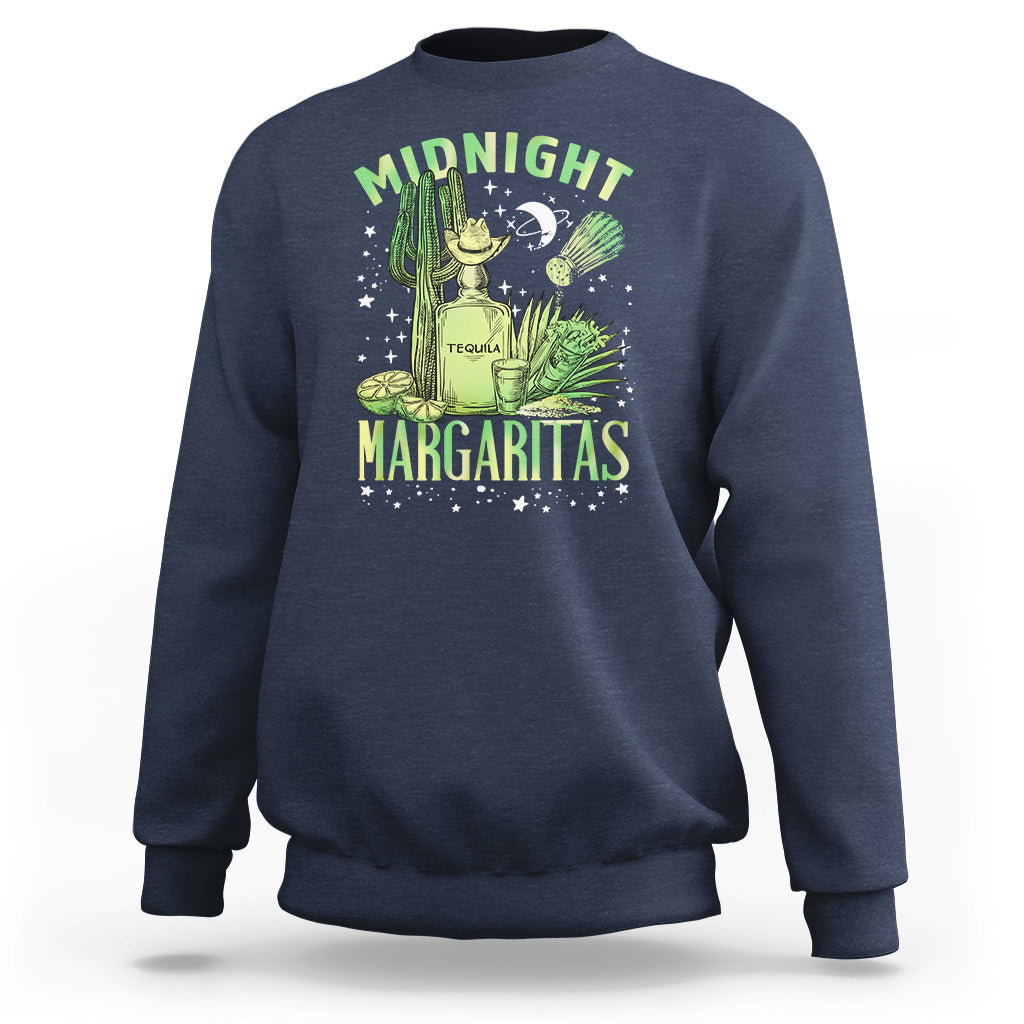 Midnight Margaritas Alcohol Drinker Cocktail Lover Sweatshirt - Wonder Print Shop