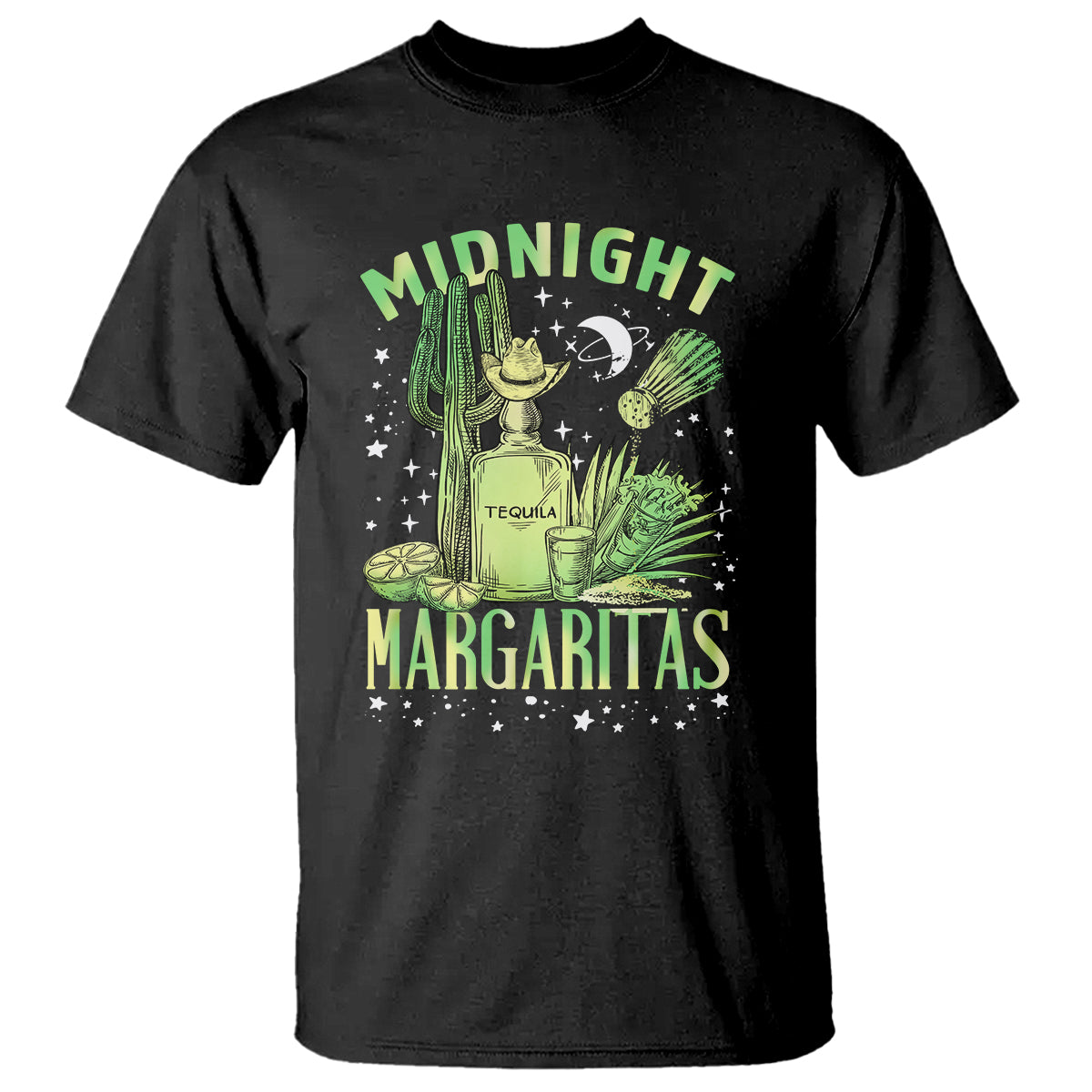 Midnight Margaritas Alcohol Drinker Cocktail Lover T Shirt - Wonder Print Shop