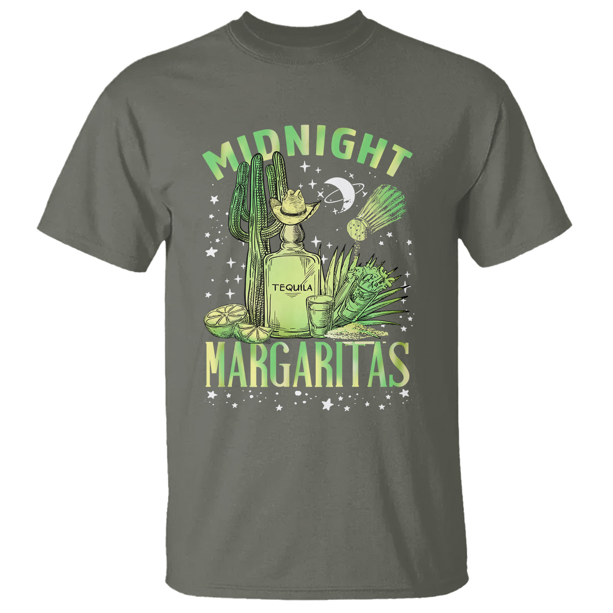 Midnight Margaritas Alcohol Drinker Cocktail Lover T Shirt - Wonder Print Shop
