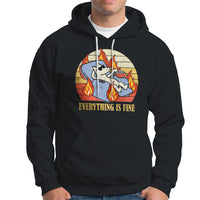 Everything Is Fine Dog Eating Popcorn Funny Burning Meme Hoodie - Wonder Print Shop