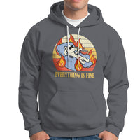 Everything Is Fine Dog Eating Popcorn Funny Burning Meme Hoodie - Wonder Print Shop