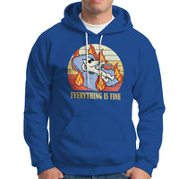 Everything Is Fine Dog Eating Popcorn Funny Burning Meme Hoodie - Wonder Print Shop