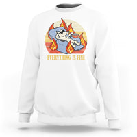 Everything Is Fine Dog Eating Popcorn Funny Burning Meme Sweatshirt - Wonder Print Shop
