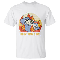 Everything Is Fine Dog Eating Popcorn Funny Burning Meme T Shirt - Wonder Print Shop