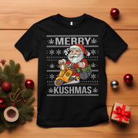 Merry Kushmas Christmas Ugly Santa Smoking Cannabis Weed 420 T Shirt - Wonder Print Shop
