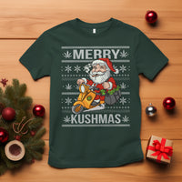 Merry Kushmas Christmas Ugly Santa Smoking Cannabis Weed 420 T Shirt - Wonder Print Shop