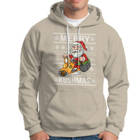 Merry Kushmas Christmas Ugly Santa Smoking Cannabis Weed 420 Hoodie - Wonder Print Shop