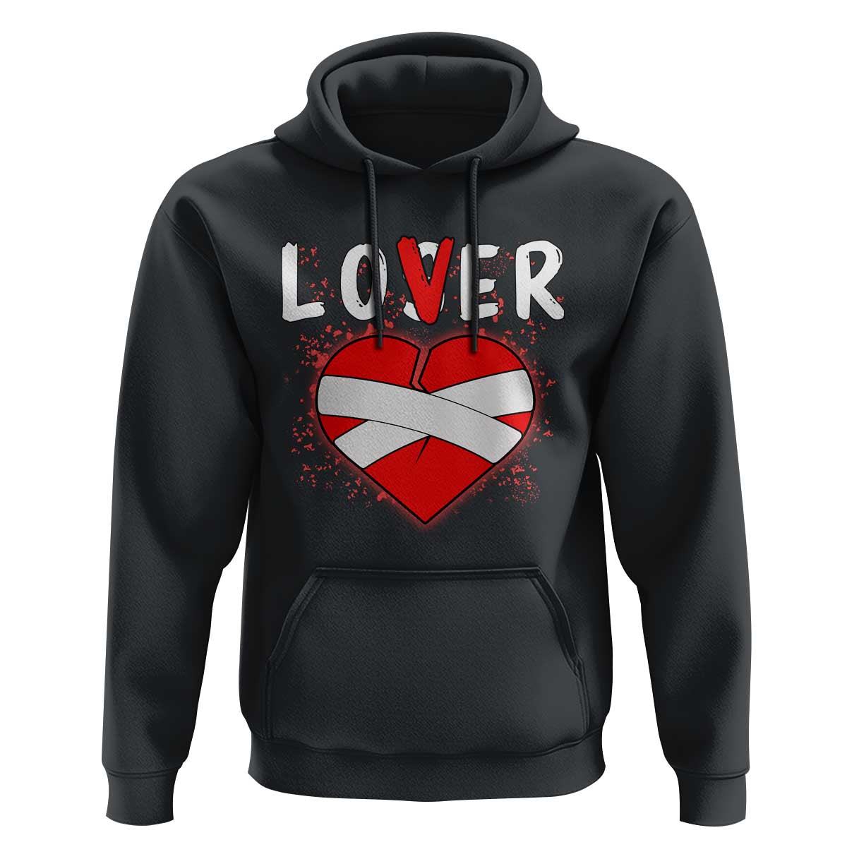 Broken Heart Lover Or Loser Single Day Anti Valentine Hoodie