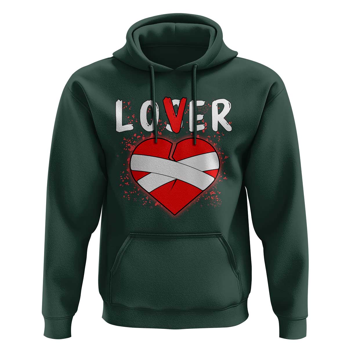 Broken Heart Lover Or Loser Single Day Anti Valentine Hoodie