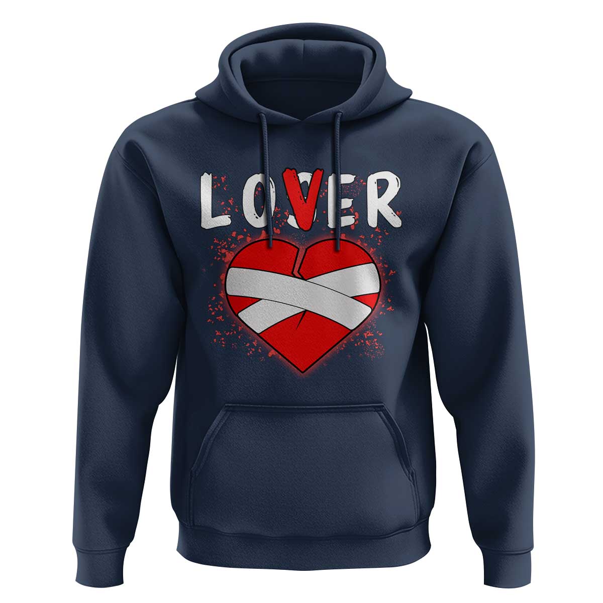 Broken Heart Lover Or Loser Single Day Anti Valentine Hoodie