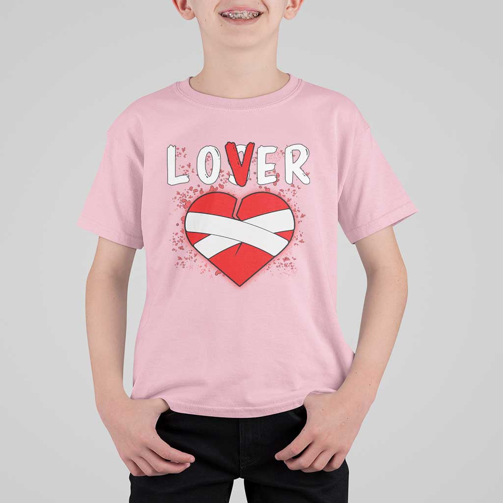 Broken Heart Lover Or Loser Single Day Anti Valentine T Shirt For Kid - Wonder Print Shop