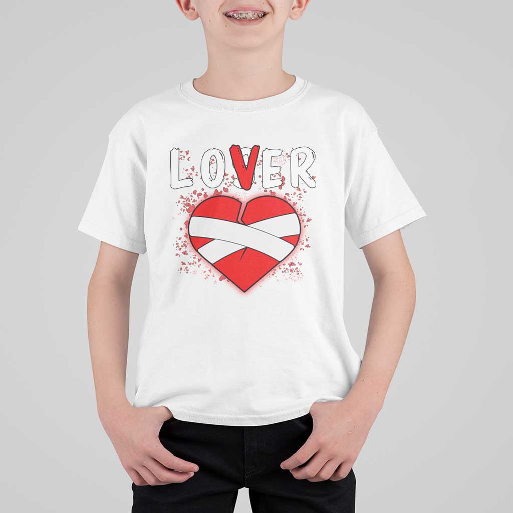 Broken Heart Lover Or Loser Single Day Anti Valentine T Shirt For Kid - Wonder Print Shop