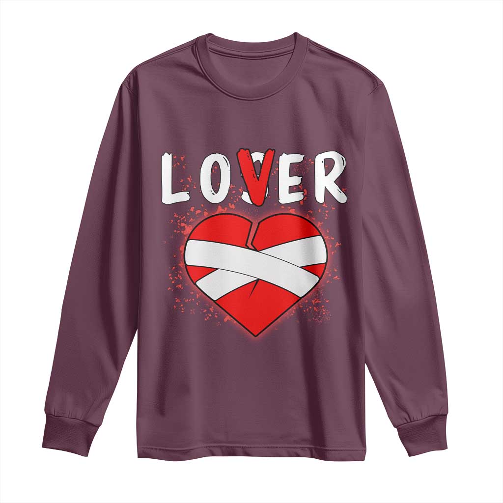 Broken Heart Lover Or Loser Single Day Anti Valentine Long Sleeve Shirt