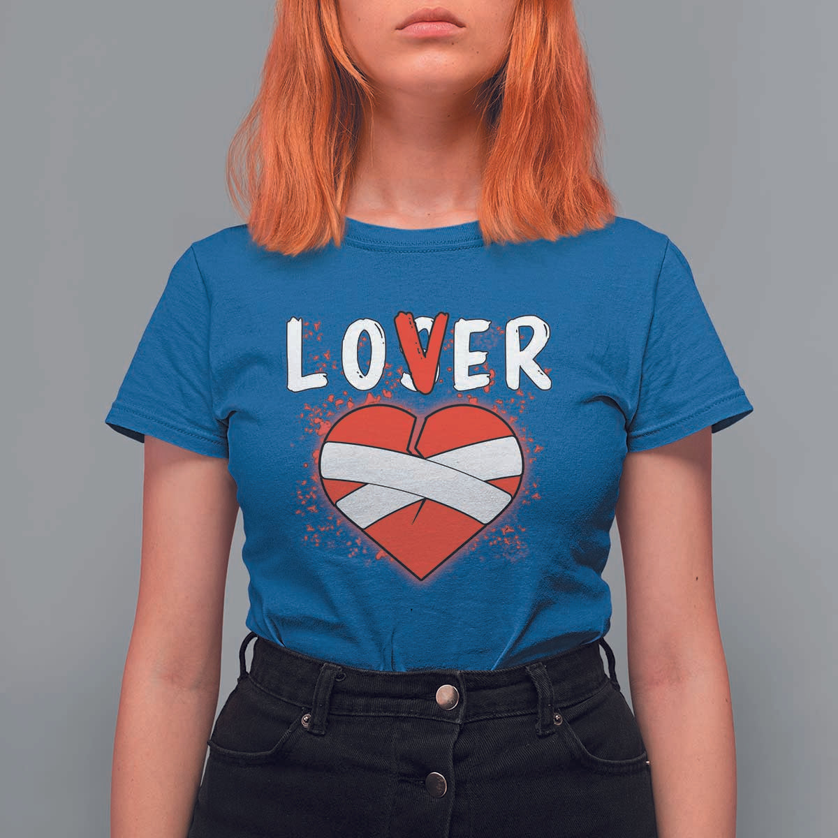 Broken Heart Lover Or Loser Single Day Anti Valentine T Shirt For Women - Wonder Print Shop
